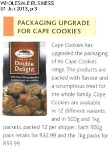 Cape Cookies featured in Wholesale Business